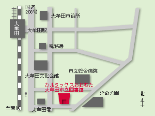 大牟田市立図書館　地図